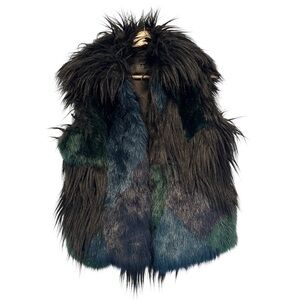 Blank NYC Black Faux Fur Vest